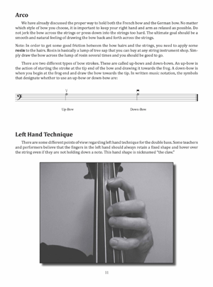 Bowing exercises for beginners on double bass