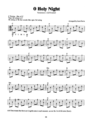 MEL BAY 95444M Christmas Songs for 5-String Banjo by Janet Davis & Ships FREE 