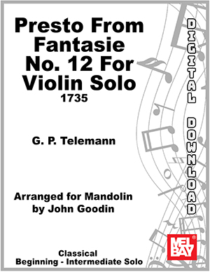 Presto from Fantasie no. 12 for Solo Violin