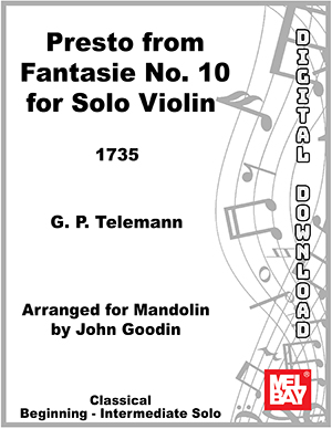 Presto from Fantasie no. 10 for Solo Violin