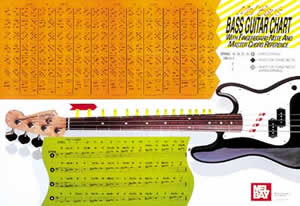 Electric Bass Guitar Wall Chart